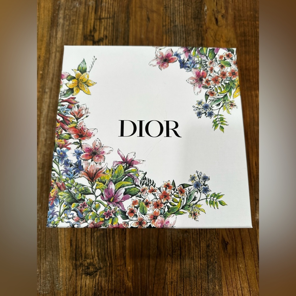 Dior White Box with Multicolor Floral Accents